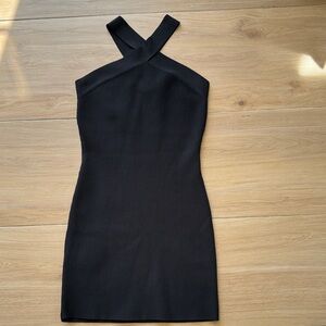 Elegant Black Halter Dress